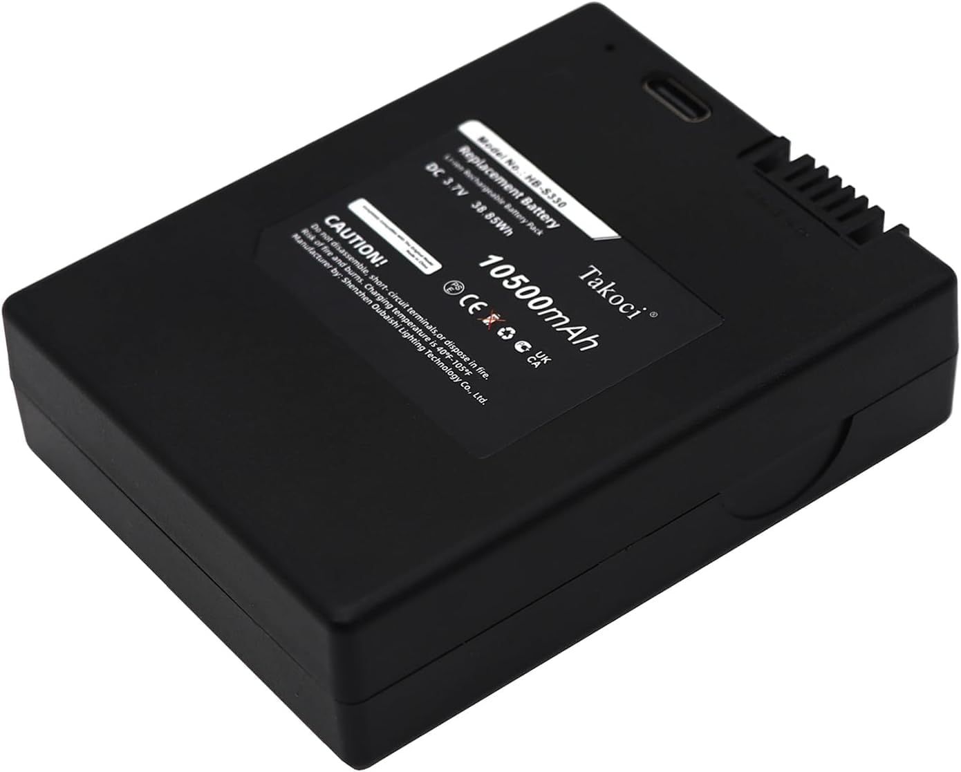 TAKOCI S330 Battery Replacement Compatible with Eu/Fy S330 S230 E330 S220 3-In-1 10500Mah Security Video Smart Lock and Drop 3.7V Type-C Fast Charging