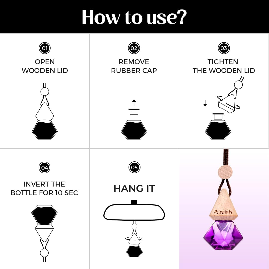 Car Air Freshener &ndash; Inspired by Baccarat Rouge 540, Luxury Long Lasting Essential Oil Diffuser for Car Interior, Natural Odour Eliminator, Unisex Premium Car Perfume, Safe for Kids & Pets image number 3