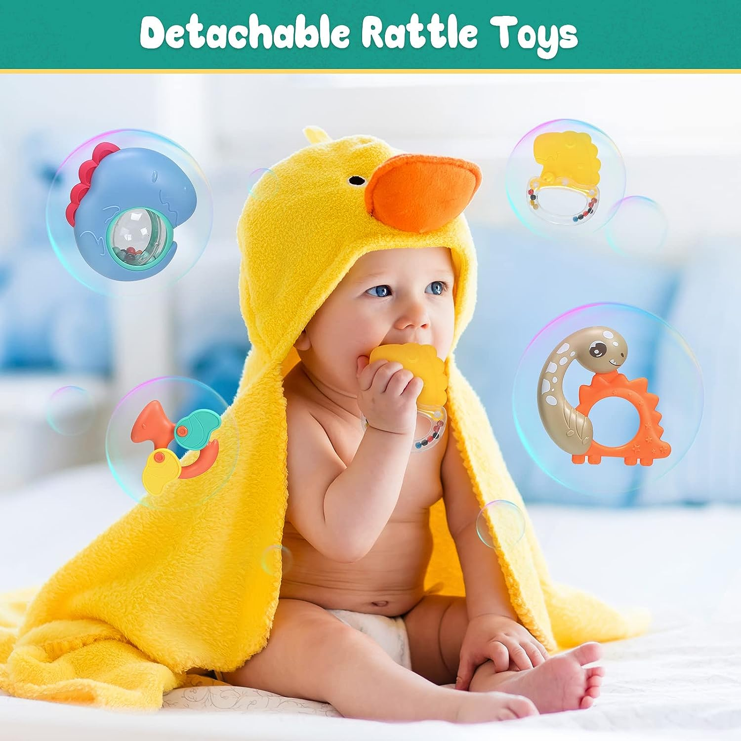 CUTE STONE Baby Gym Play Mat & Learning Walker, Baby Activity Mat with Play Piano, Musical Activity Center with Lights, Baby Push Walkers & Tummy Time Mat for Infant Newborn Toddlers image number 5