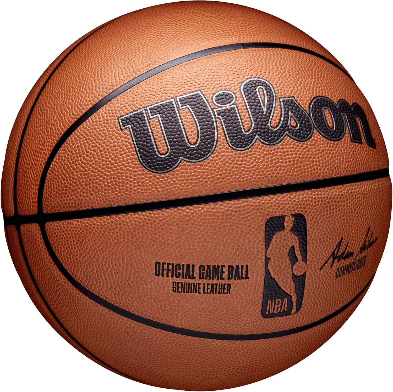 WILSON NBA Official Game Basketball - Brown, Size 7-29.5" image number 4