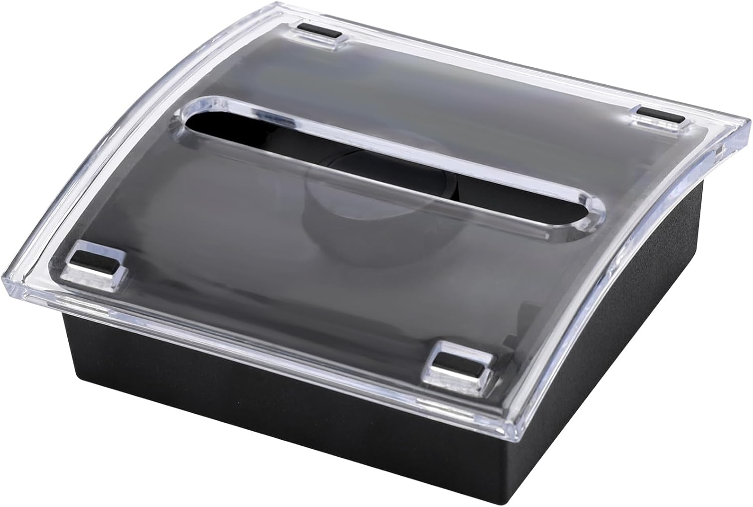 1 Pcs Pop up Sticky Note Dispenser Sticky Note Holder Pop up Note Dispenser Transparent Top for 3 X 3 Inch Sticky Notes School Office Home Store Black Base Clear Top (1) image number 1