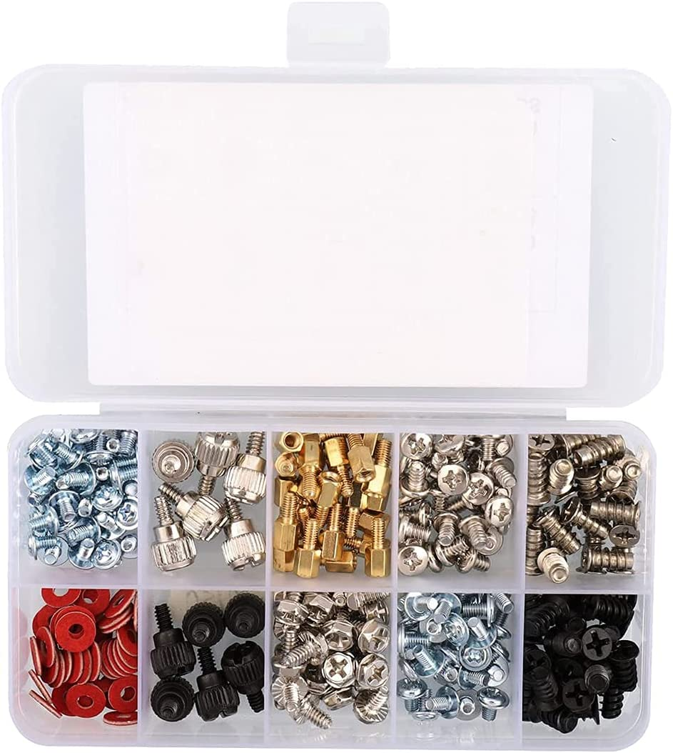 228Pcs Computer Screw Standoffs Assortment Kit, Pc Case Screws for Hard Drive Computer Case Motherboard Fan Power Graphics image number 3