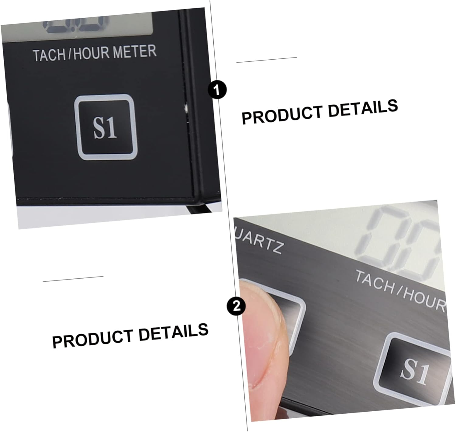 GRIRIW Digital Hour Meter Tachometer for Motorbike Inductive Engine Timer Waterproof Motorcycle Accessory Suitable for Atv and Boat image number 2