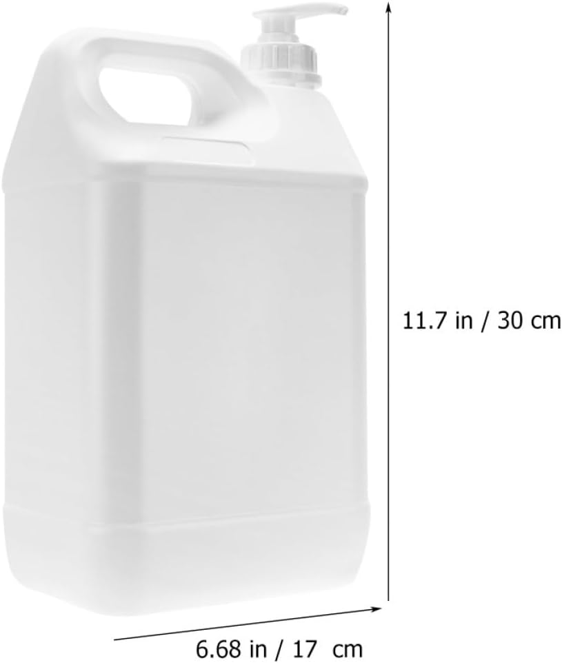 KITCHENKARATLY Large Capacity Laundry Dispenser Pump Bottle Refillable Liquid Detergent Container with Press Pump for Home Bathroom Kitchen Matte Sub Bottle for Laundry Soap and Lotion image number 6