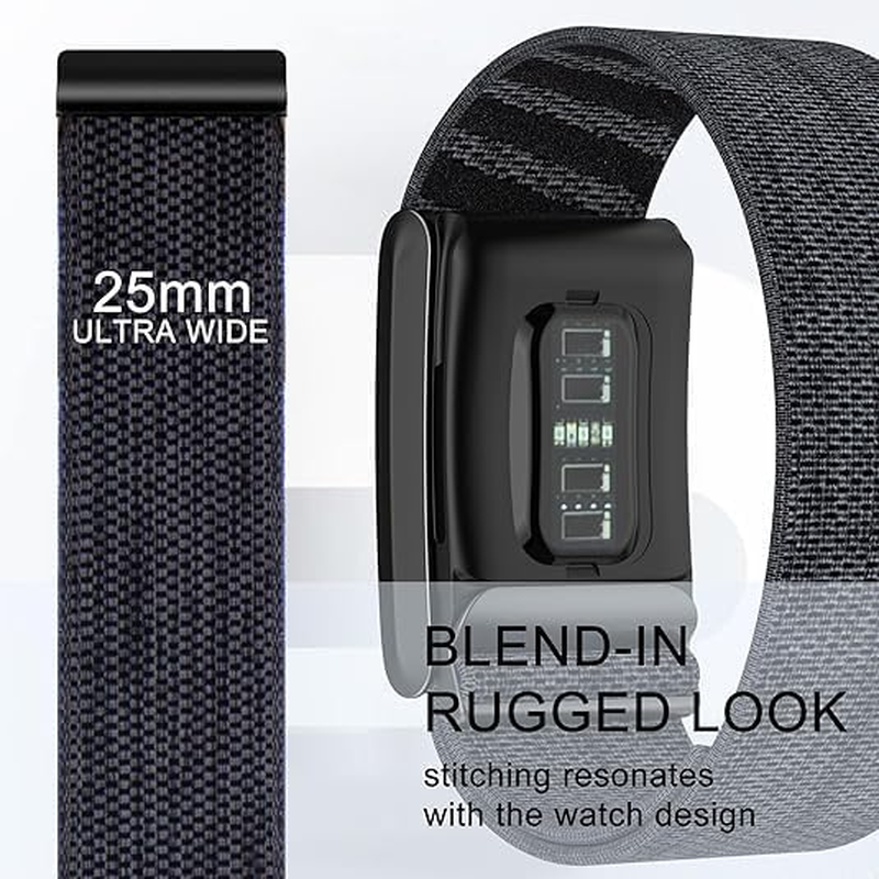 Sport Band for Whoop 5.0: Nylon Sport Band Compatible with Whoop 5.0 for Fitness Lovers - Breathable Nylon Adjustable Waterproof Soft Wristband for Gym (Starlight)