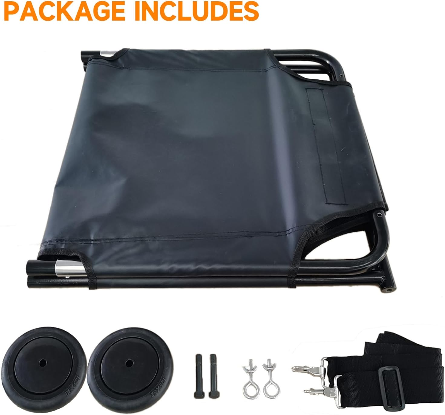 BRIDIOF 250Lbs Dog Stretcher for Large Dogs, 48X26 Inch Dog Trolley with Noiseless Wheels, Dog Emergency Carrier Gurney, Veterinary Rescue Stretcher