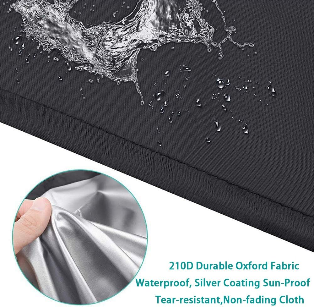 Patio Heater Covers 210D Oxford Fabric Waterproof Windproof Dustproof Cover with Zipper,Mayhour Anti-Uv Black Outdoor Stand up round Heater Radiator Covers for Garden Courtyard Furniture Protector (90X42 X 28 Inch/228X106X70Cm)