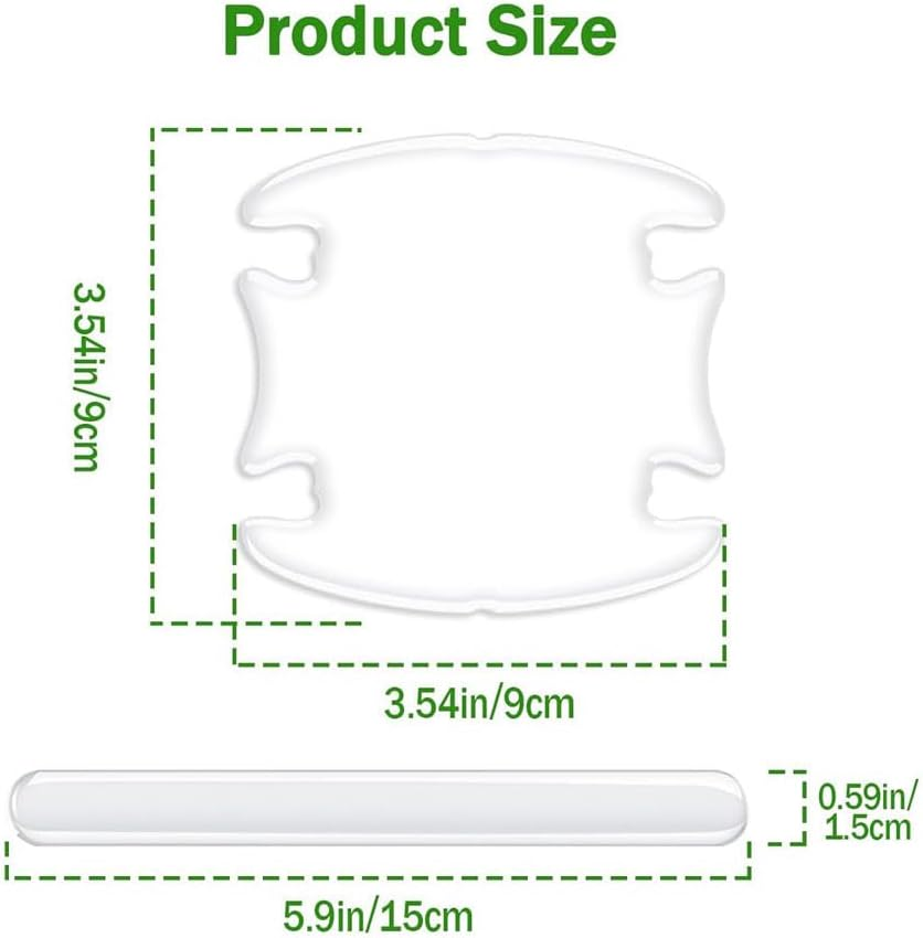 Universal 8PCS Car Door Handle Protector Stickers,Transparent anti Scratch Film for Most Vehicles, No Residue Invisible Paint Protection, Easy Install Door Bowl Cover Prevent Finger Marks image number 6