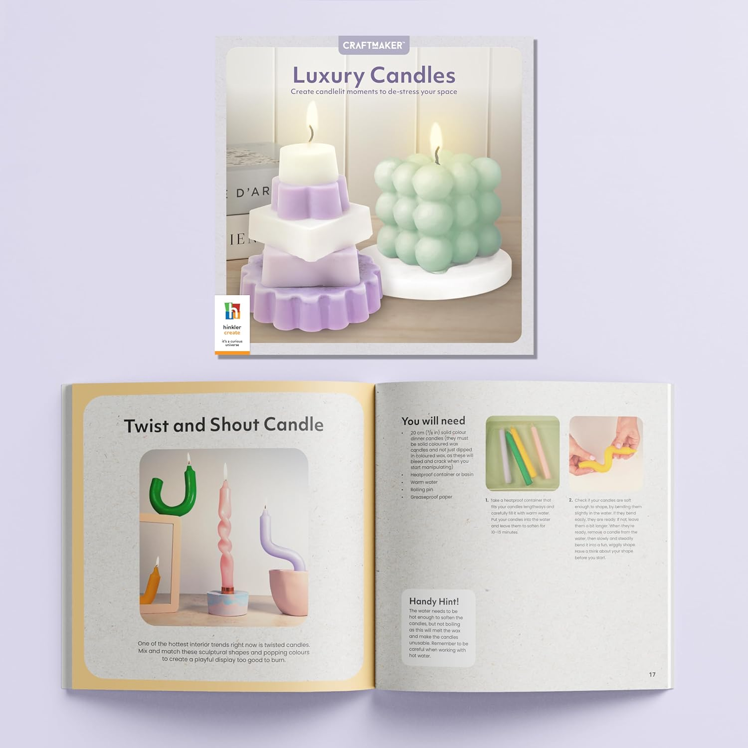 Craft Maker Luxury Candles Kit - DIY Candle Making for Adults - Wax and Moulds Included - Easy-To-Follow Projects - Creative Arts and Crafts - Luxury Gifts image number 5