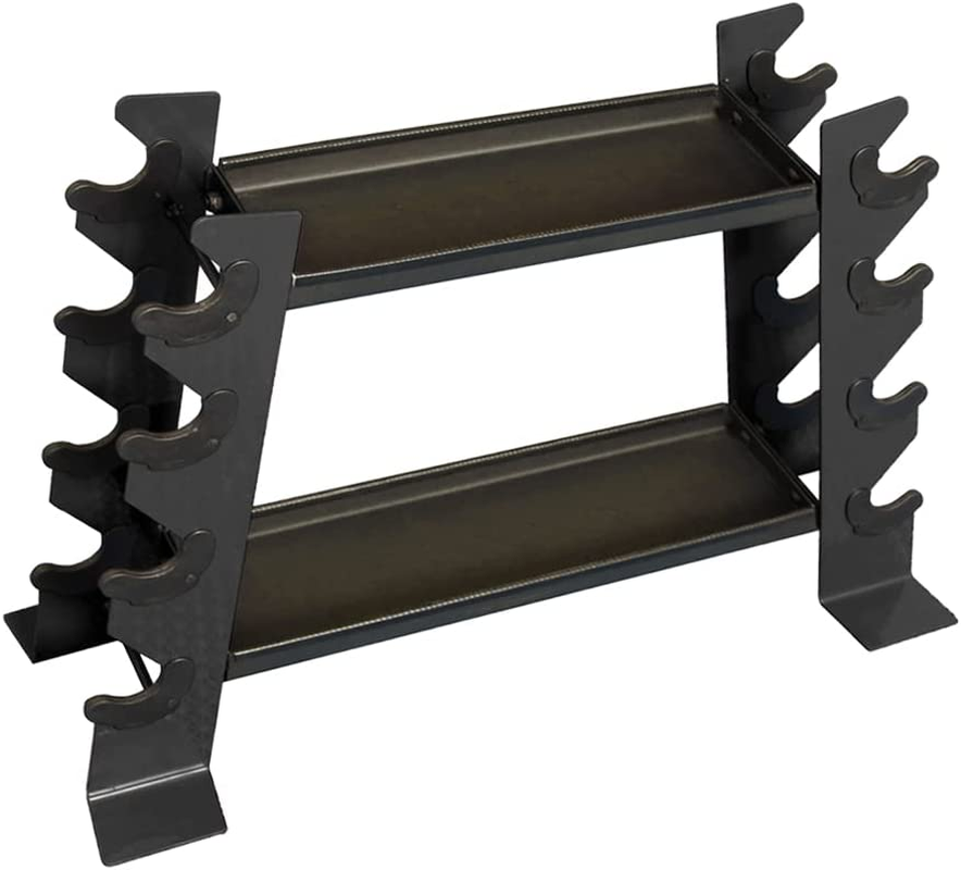 Compact Solid Metal Kettlebell Dumbbell Rack Storage Stand Home Gym Black 200KG image number 3