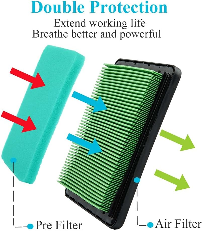 HOODELL GCV160 Air Filter Tune up Kit for Honda GCV190 GC190 GC160 GX100 Engine HRC216 HRR216 HRR2169VKA HRX217 Lawn Mower, Replace GCV160 Spark Plug 17211-ZL8-023 Air Cleaner image number 2