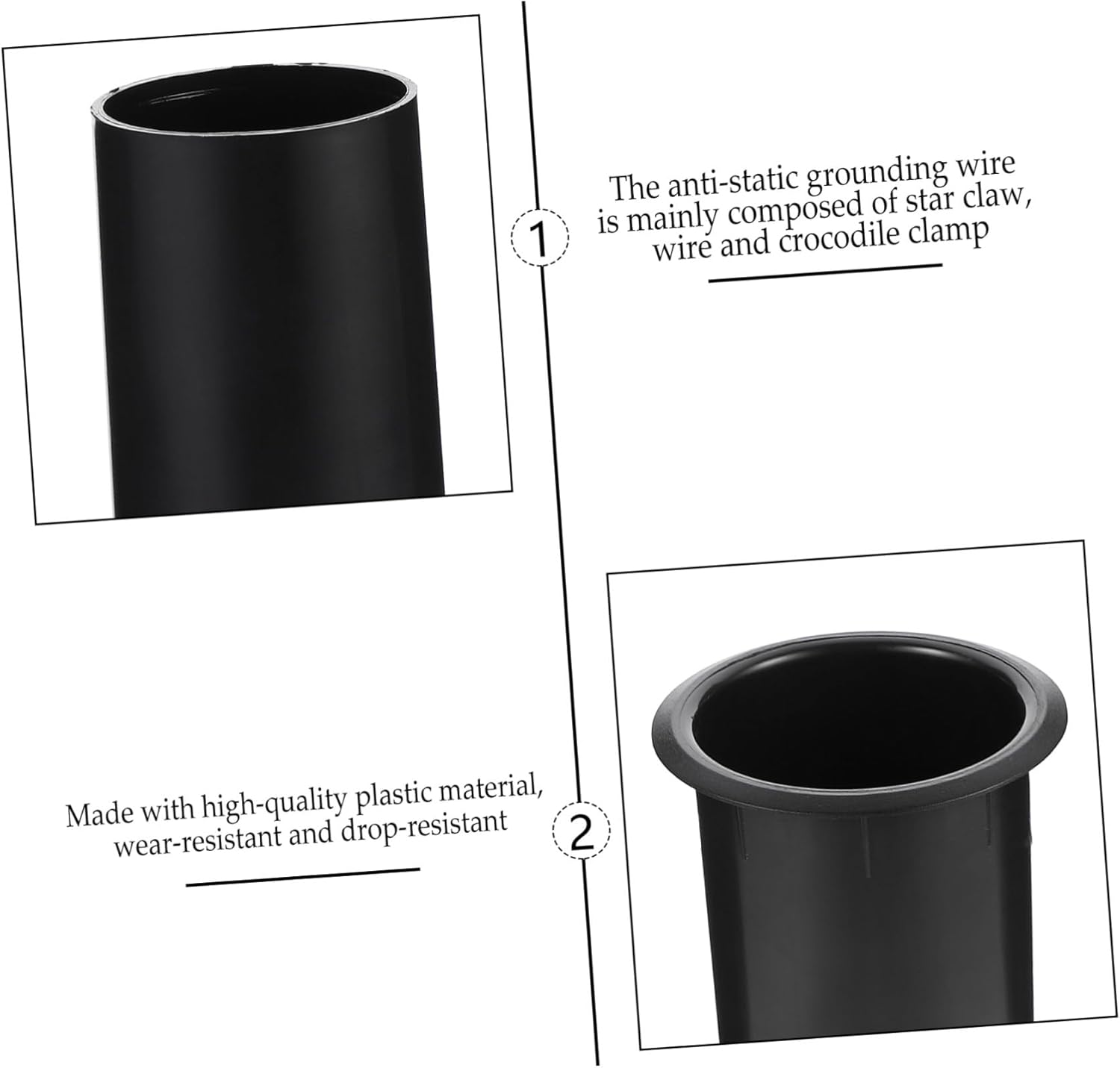 KOCKSHION 5 PCS Black Plastic Bass Reflex Tubes Speaker Port Replacement Accessories for Loudspeaker Bass Enhancement Stain-Resistant Air Outlet Pipes image number 1