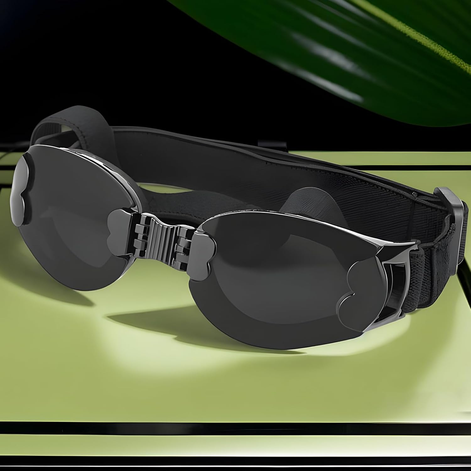 Goggles for Dogs Medium,Eye Protection Goggles for Pets | Adjustable Strap Foldable Pet Sunglasses for Plateau Cross-Country Running Skiing