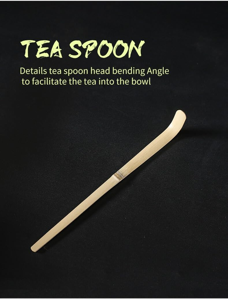 7Pcs Matcha Tea Set, Matcha Whisk Kit, Matcha Bowl Set, Matcha Ceremony Set (Ivory White), 7X10 (A004) image number 2