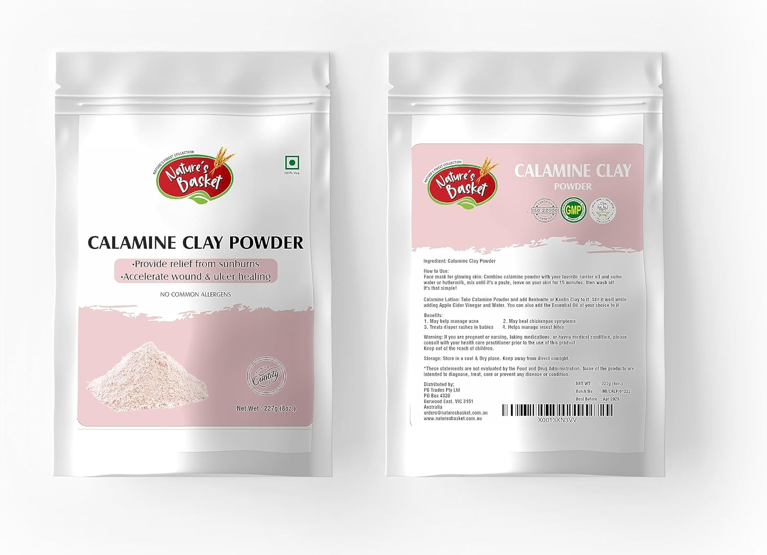 Nature'S Basket Calamine Clay Powder - 227 Grams