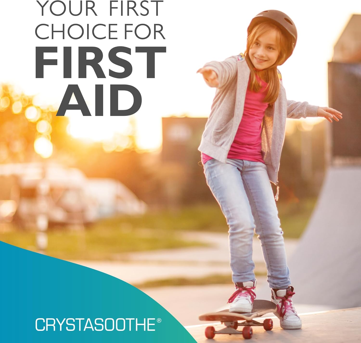 Crystasoothe Burn Gel - after Burn, Protective Gel to Cool and Soothe Minor Burns, Scalds and Sunburns. First Aid Treatment Spray. 100Ml Bottle