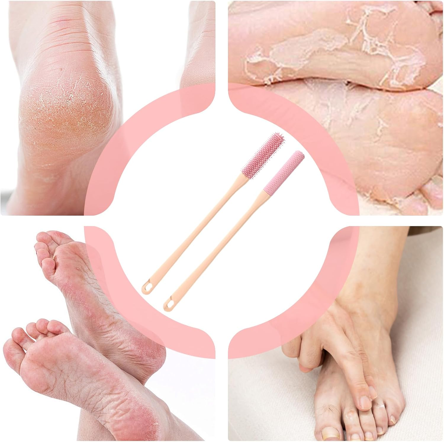 Silicone Foot Brush - Silicone Bristles Toe Brush | Bristles Foot for Shower, Extended Handle, Men and Women image number 5