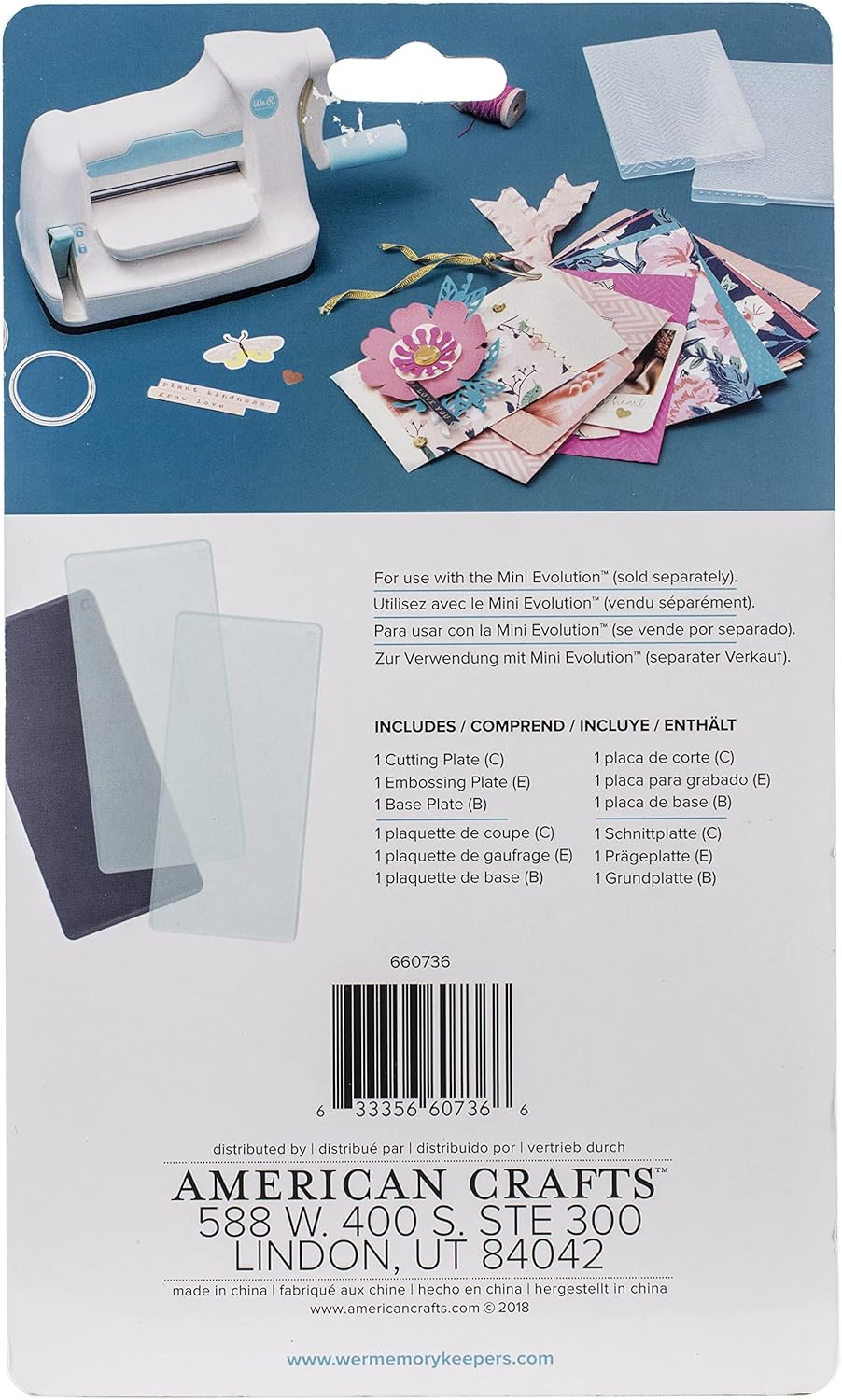 We R Memory Keepers 0633356607366 Tool Mini Evolution Replacement Plates (3 Piece), Multi image number 1