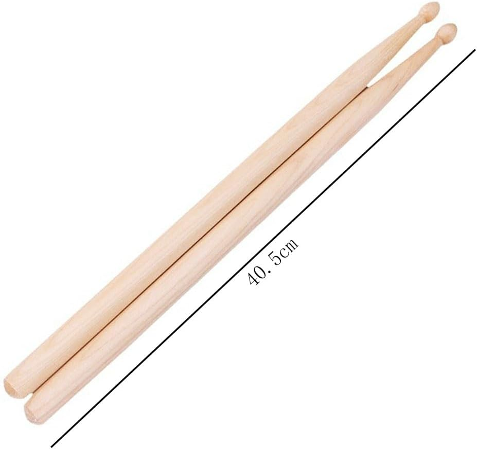 Esforzarse 2 Pairs 5A Drumsticks, Maple Wood Classic Drumsticks, Anti-Slip Professional Musical Instrument Percussion Accessories, for Jazz Drum Exercise, Percussion Instrument Practice Drum Stick image number 1