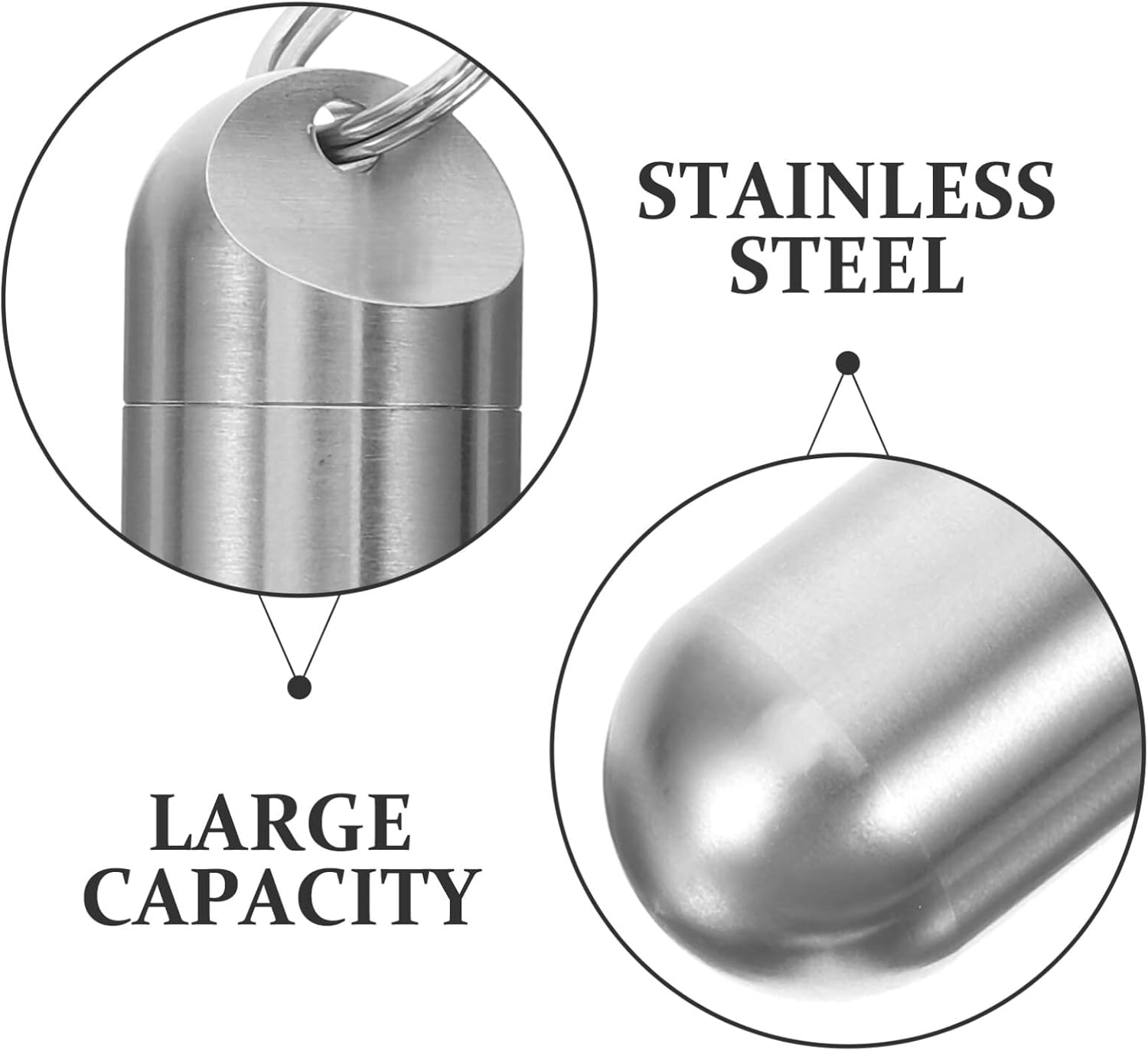 Iplusmile Metal Pill Organizer, Portable Waterproof Medicine Holder Keychain, Mini Pill Case for Outdoor Camping and Travel image number 4