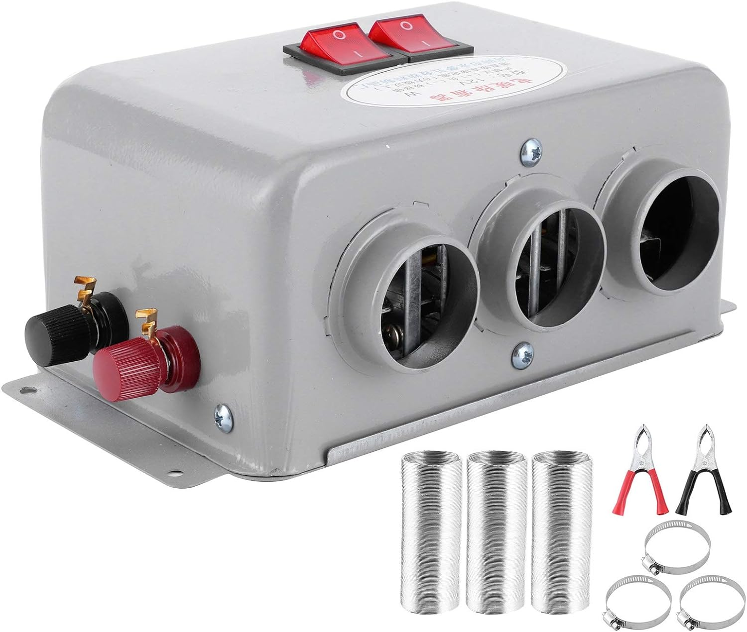 Akozon 12V Compact Car Heater 3 Hole 600W?800W Winter Fast Heating Warmer Frost Removing Low Noise image number 2