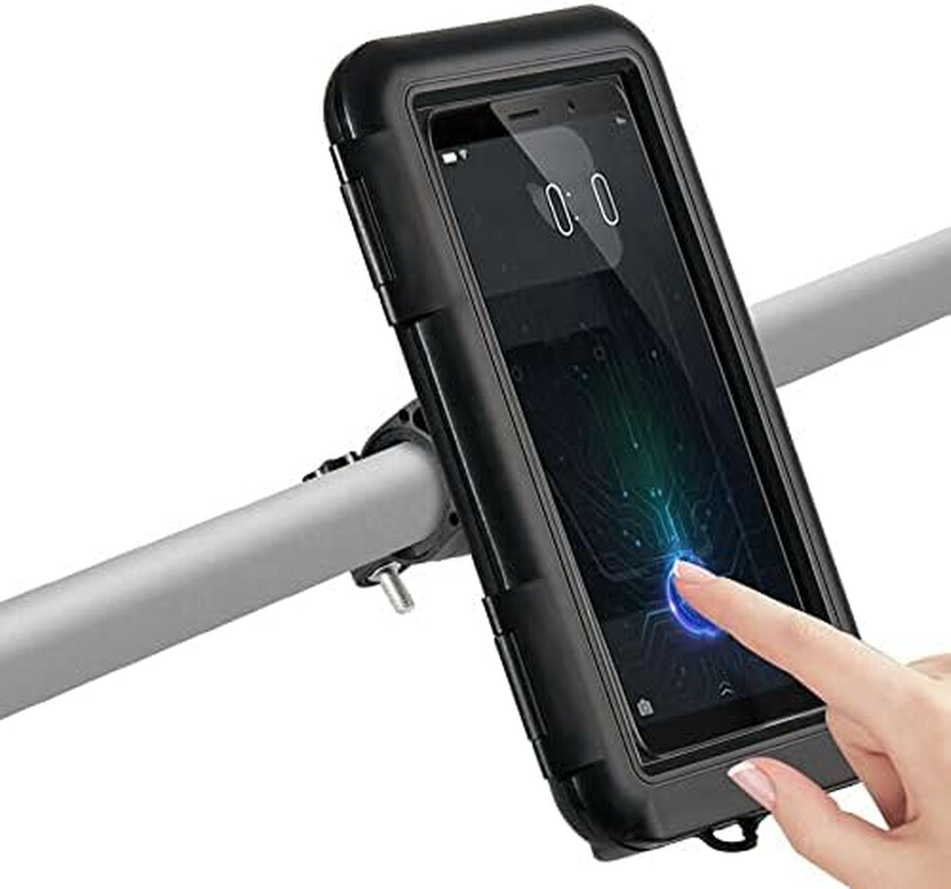 Waterproof Bike Phone Case Mount Holders 360 Rotation Touch Screen Motorcycle