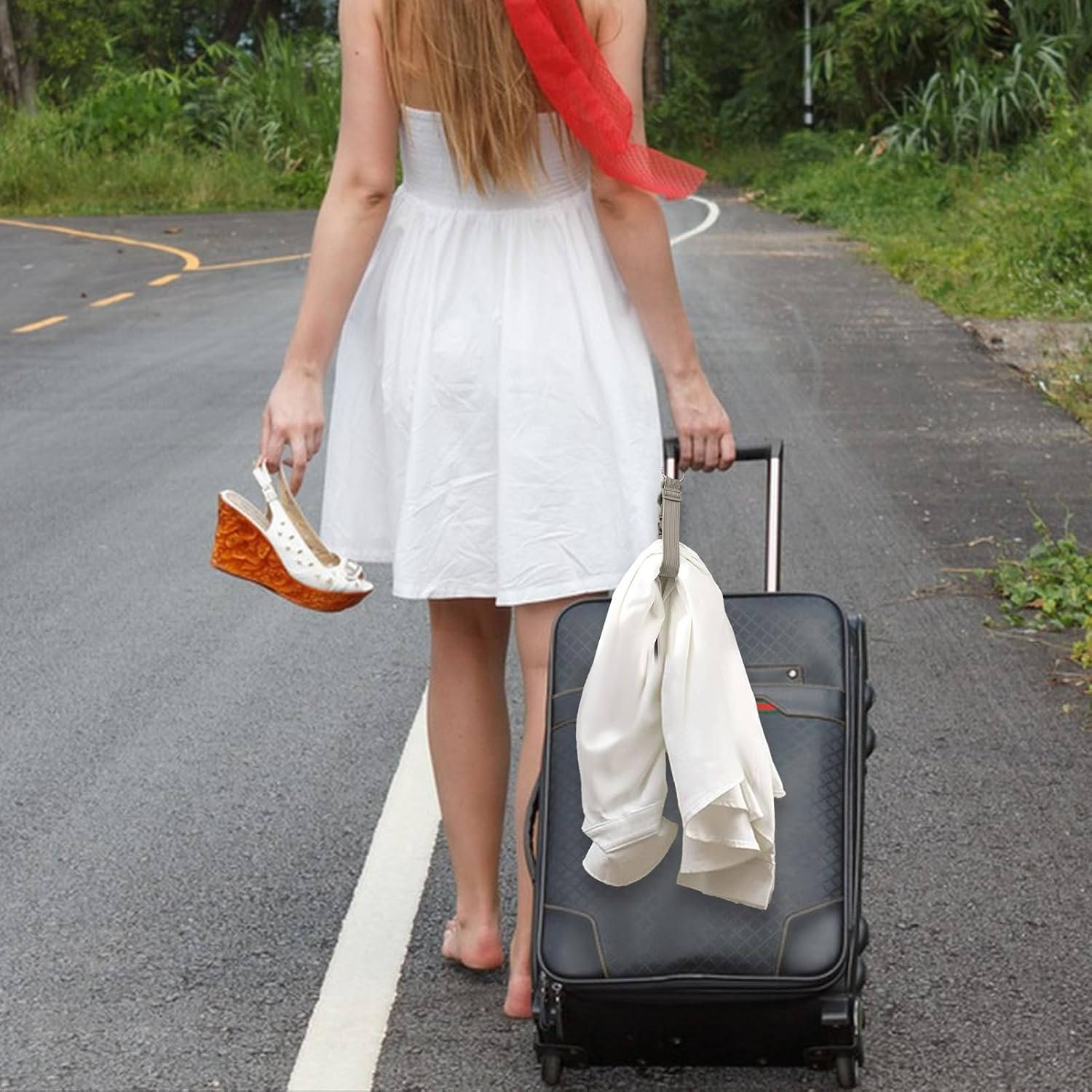 Luggage Straps, Elastic Travel Suitcase Belts, Wear-Resistant Anti-Theft Design, Adjustable Sturdy Fasteners, Multifunctional Packing Tools, Ideal for Business Trips, Family Vacations image number 5