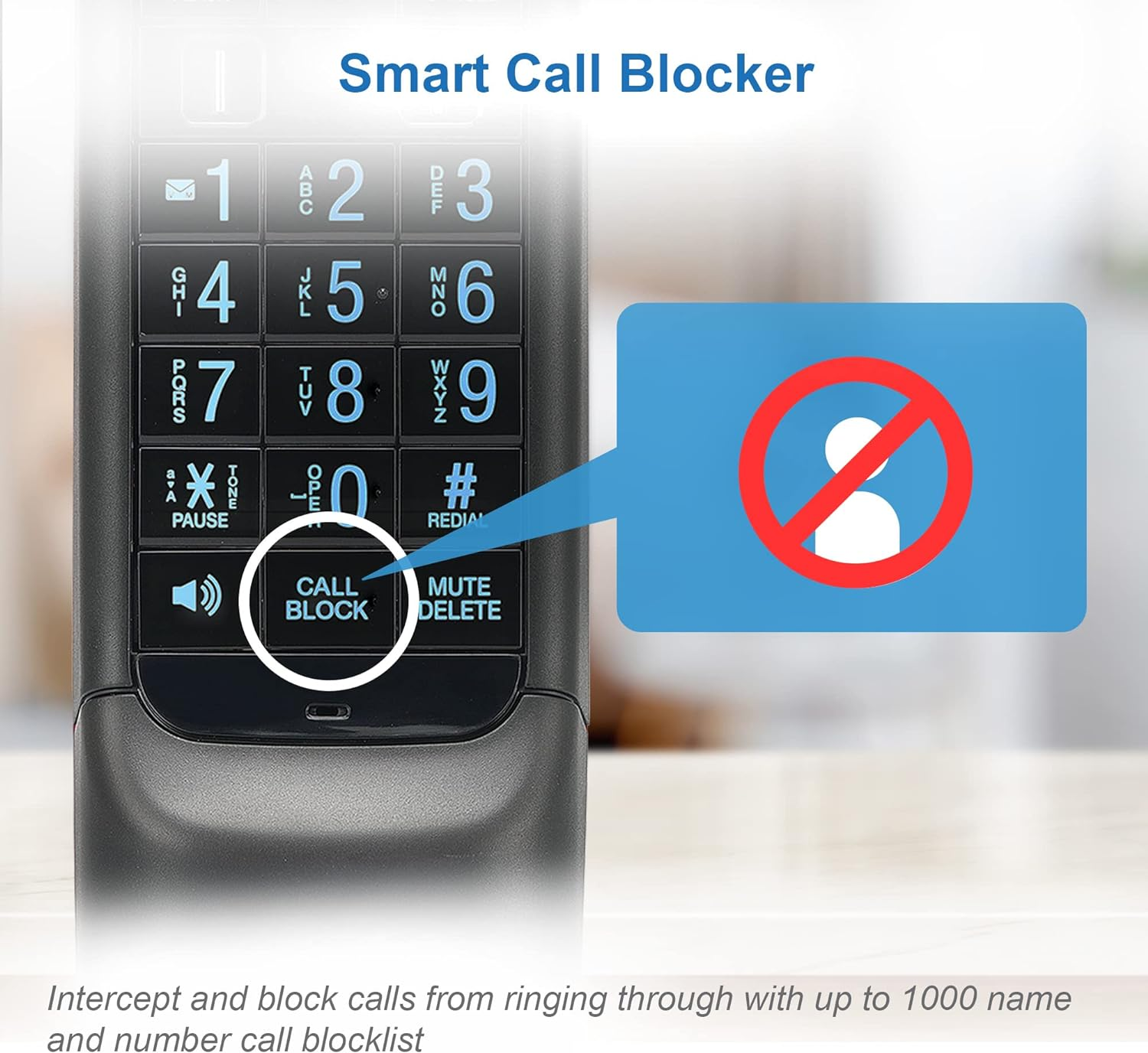 VTECH VS122-16 Retro-Design DECT 6.0 Cordless Phone: Bluetooth Connect to Cell, Call Blocker, Answering System, Full-Duplex Speakerphone, up to 1000 Phonebook Contacts & 1000 Call Block Entries image number 6