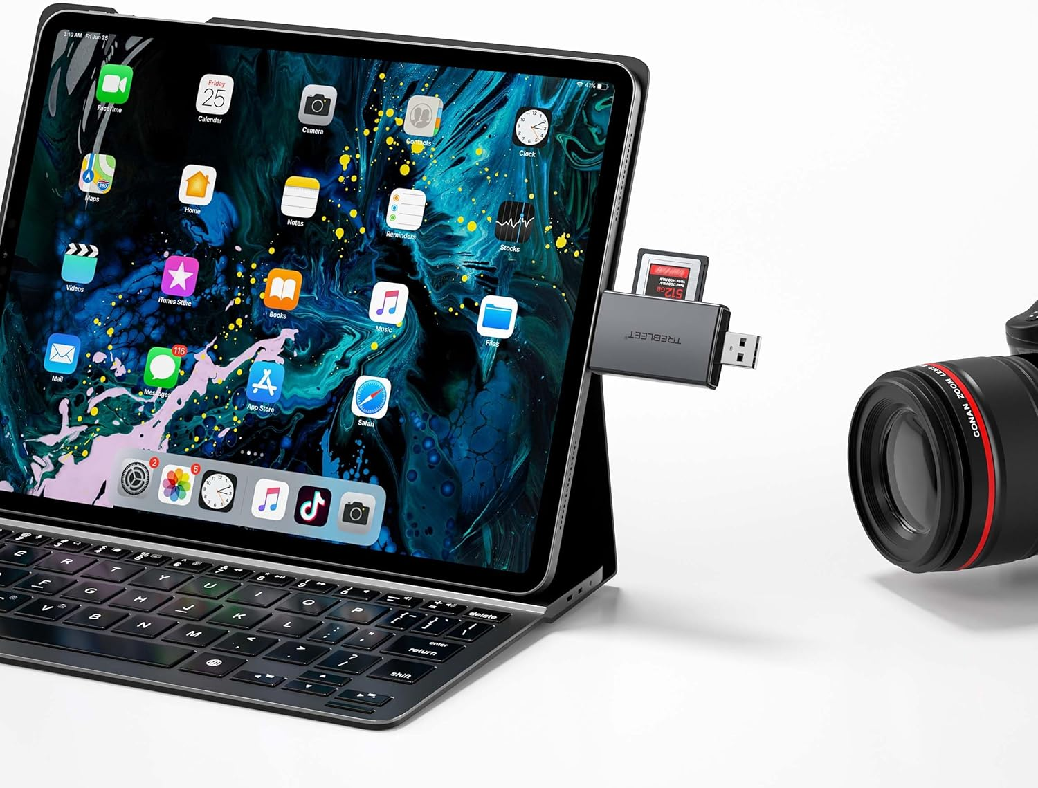 TREBLEET Cfexpress Type B Card Reader, USB 3.2 10Gbps up to 900Mb/S, 2 in 1 USB C & USB A, Compatible with CFE Type B Camera Cards, OTG for Iphone 15 Pro/Ipad Pro/Pc/Laptop/Smart Phone/Tablet