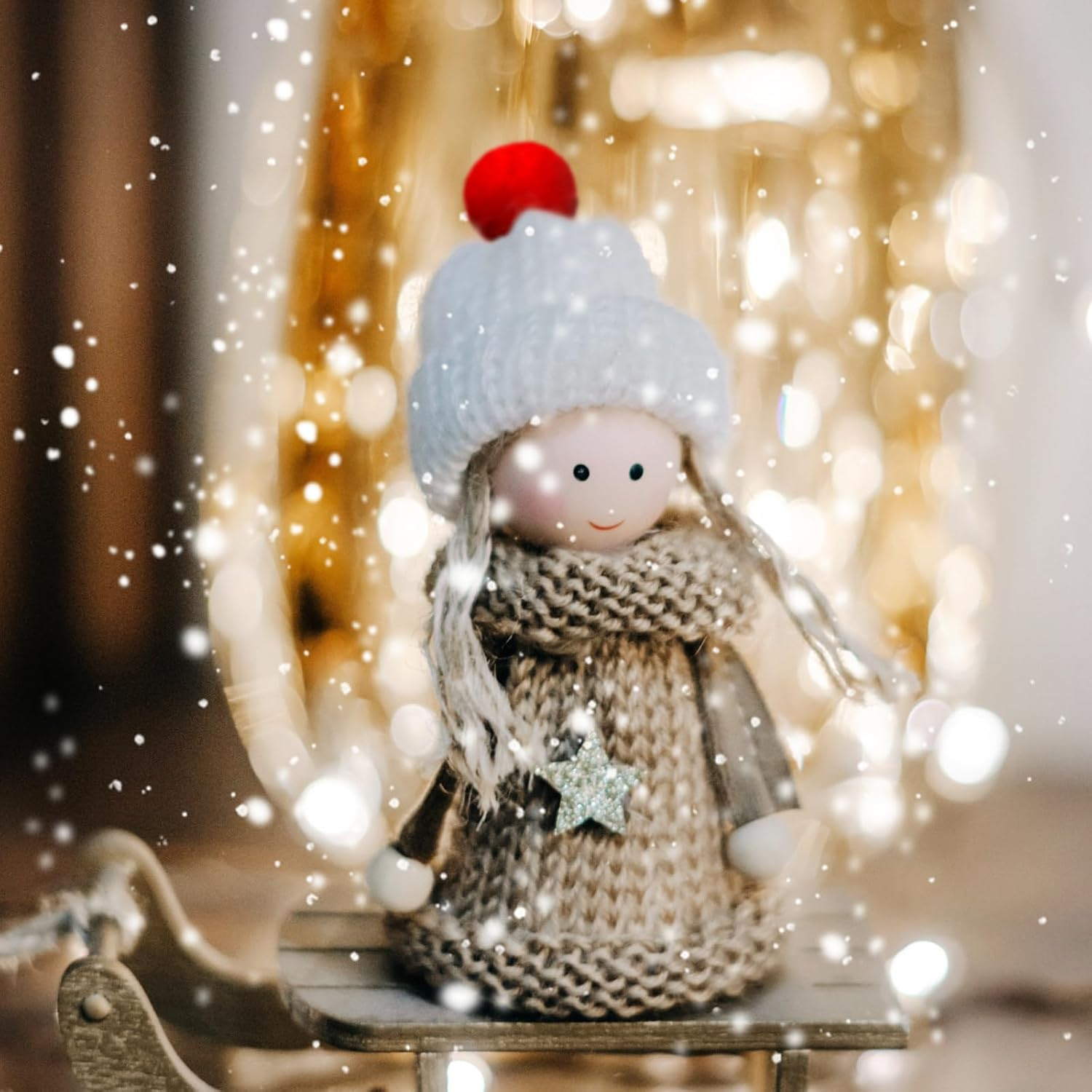 NILLOS Small Santa Hats, 30 PCS Mini Knit Doll Hats for Crafts, Party Decorations (3 Colors) image number 4