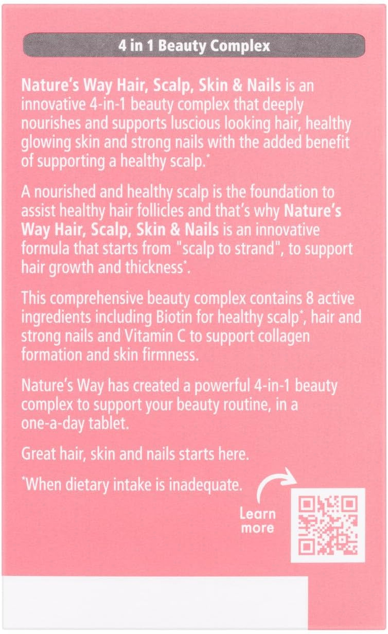 Nature'S Way Hair, Scalp, Skin and Nails Film Coated 60 Tablets image number 6