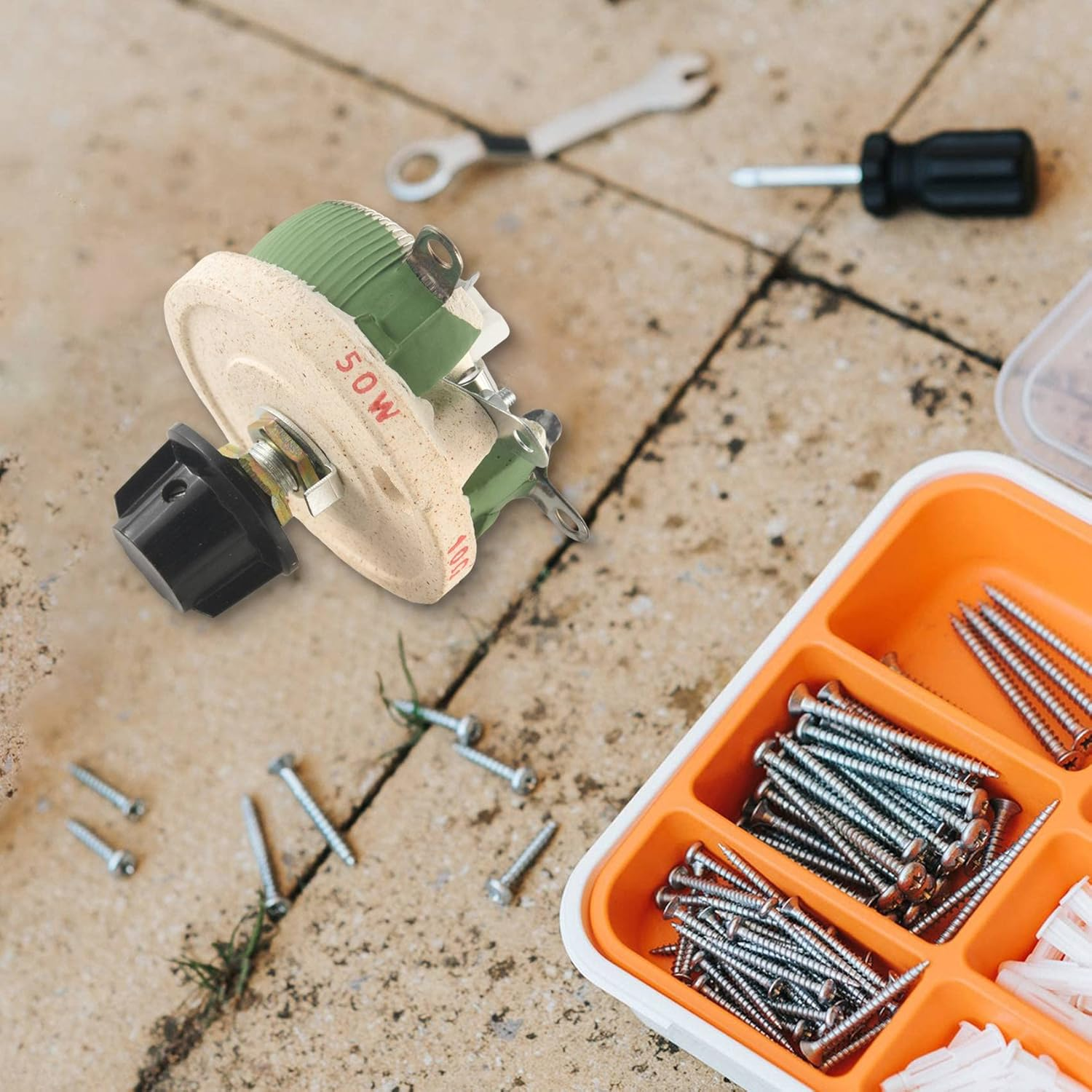 Barbuly 50W 10 Ohm Ceramic Potentiometer Variable Taper Pot Resistor Rheostat image number 6