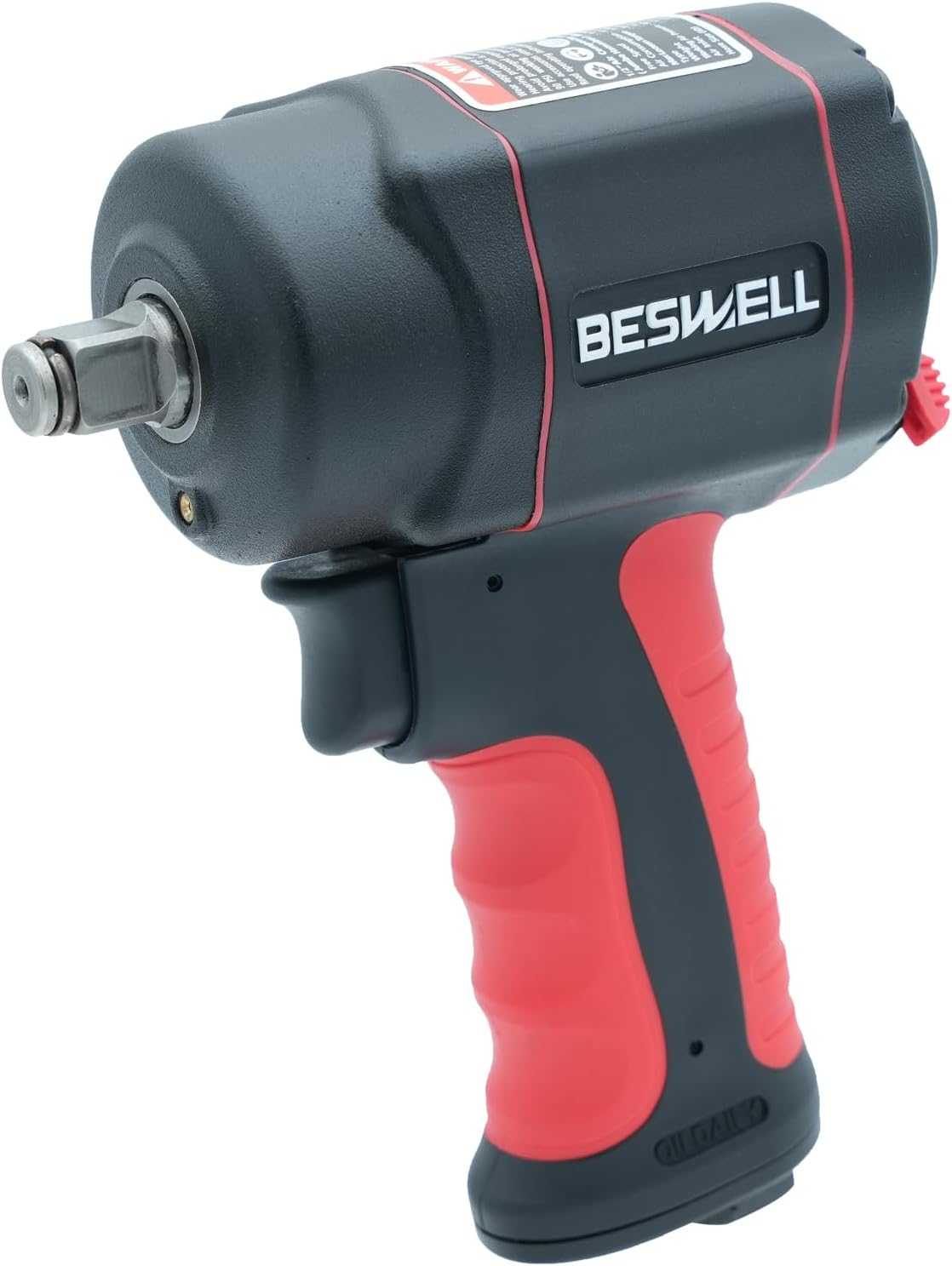 BESWELL-1200 N.M Max Loosen Torque 1/2" Stubby Size Jumbo Hammer Air Impact Wrench-Bw-112B3N