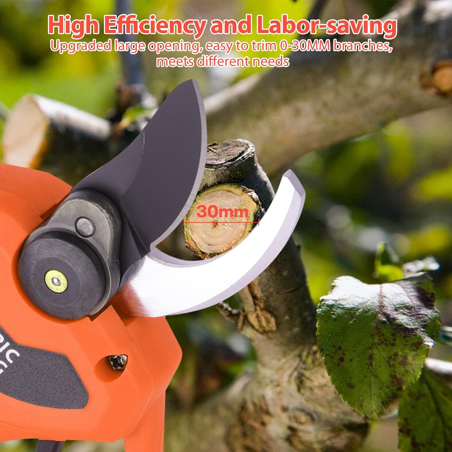 Electric Pruning Shears, Portable Cordless Electric Secateurs for Makita Battery, 30Mm (1.2Inch) Cutting Diameter with 2X Rechargeable 2AH Battery & 2X Blade, for Gardening Tree Pruning