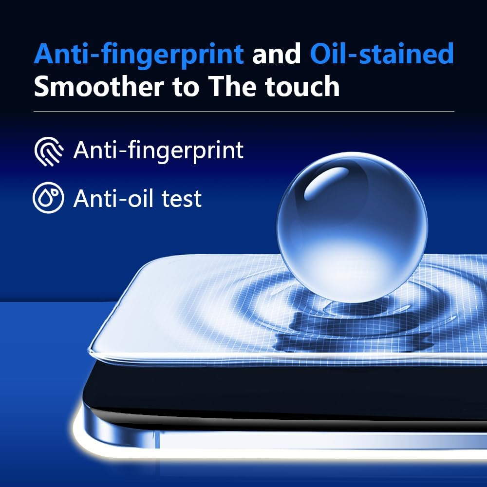 HCT STYLE 3D Tempered Glass Screen Protector for Curved 6.67 Inch Smartphone Screens - for Xiaomi Redmi Note 13 Pro, Pack of 2 with Cleaning Cloths and Dust Stickers - Xiaomi 12T image number 4