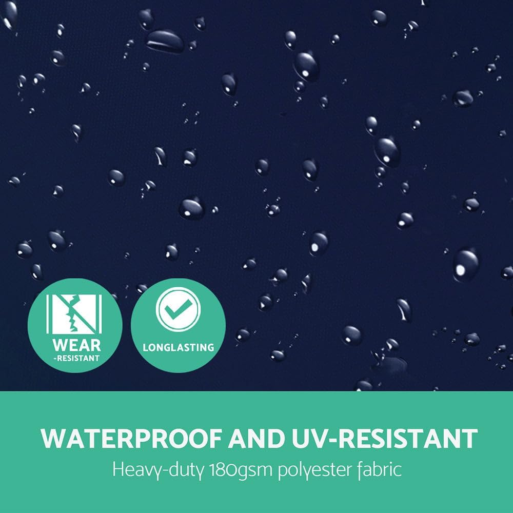 Instahut Outdoor Umbrella 3M Navy Cantilever Umbrellas Stand, Sun Beach Garden image number 2