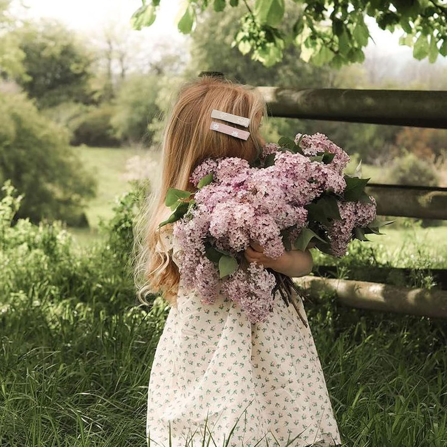 20Pcs Hair Clips for Women Girls Toddler Baby Bang,Fully Lined Alligator Barrettes with Linen Flower Embroidery,Handmade Hair Accessories for Kids Child Youth School Age Girls Thin Thick Hair - All Seasons image number 5