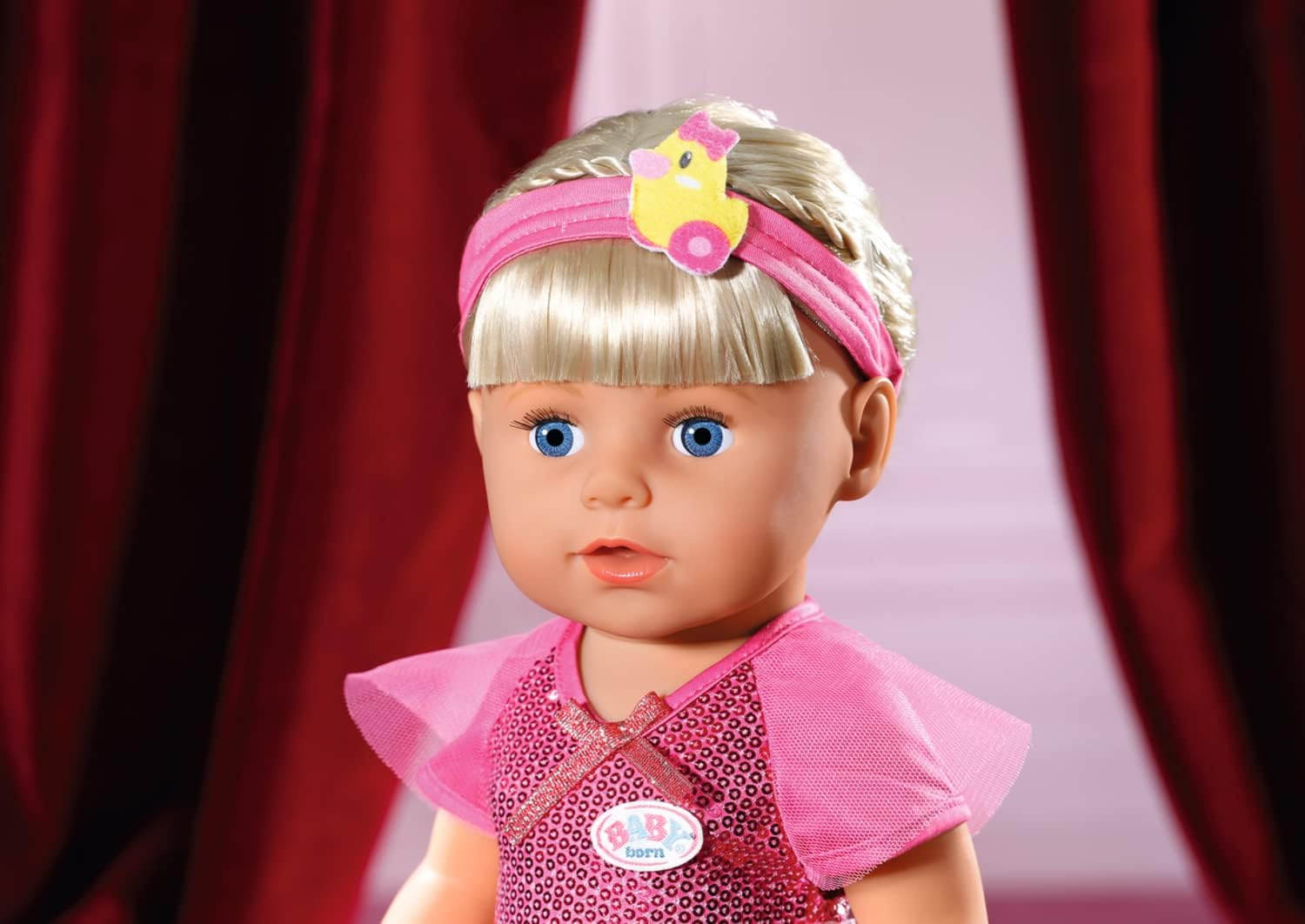 Baby Born Zapf Creation 834176 Deluxe Ballerina Doll Accessories Doll Clothes Set Consisting of Glitter Bodysuit, Leggings, Shoes and Headband in Pink image number 4