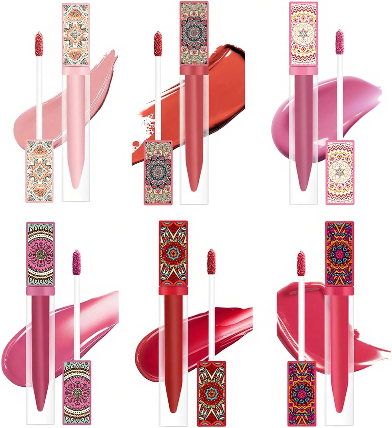 Enmart 12Pcs Lipstick Makeup Set, 2 in 1 Lip Liner Lip Gloss Set, Matte Liquid Lipsticks, Lip Liners Pencil, Long Lasting Waterproof Moisturizer Pigmented Lipstick, Beauty Lip Cosmetics for Girls