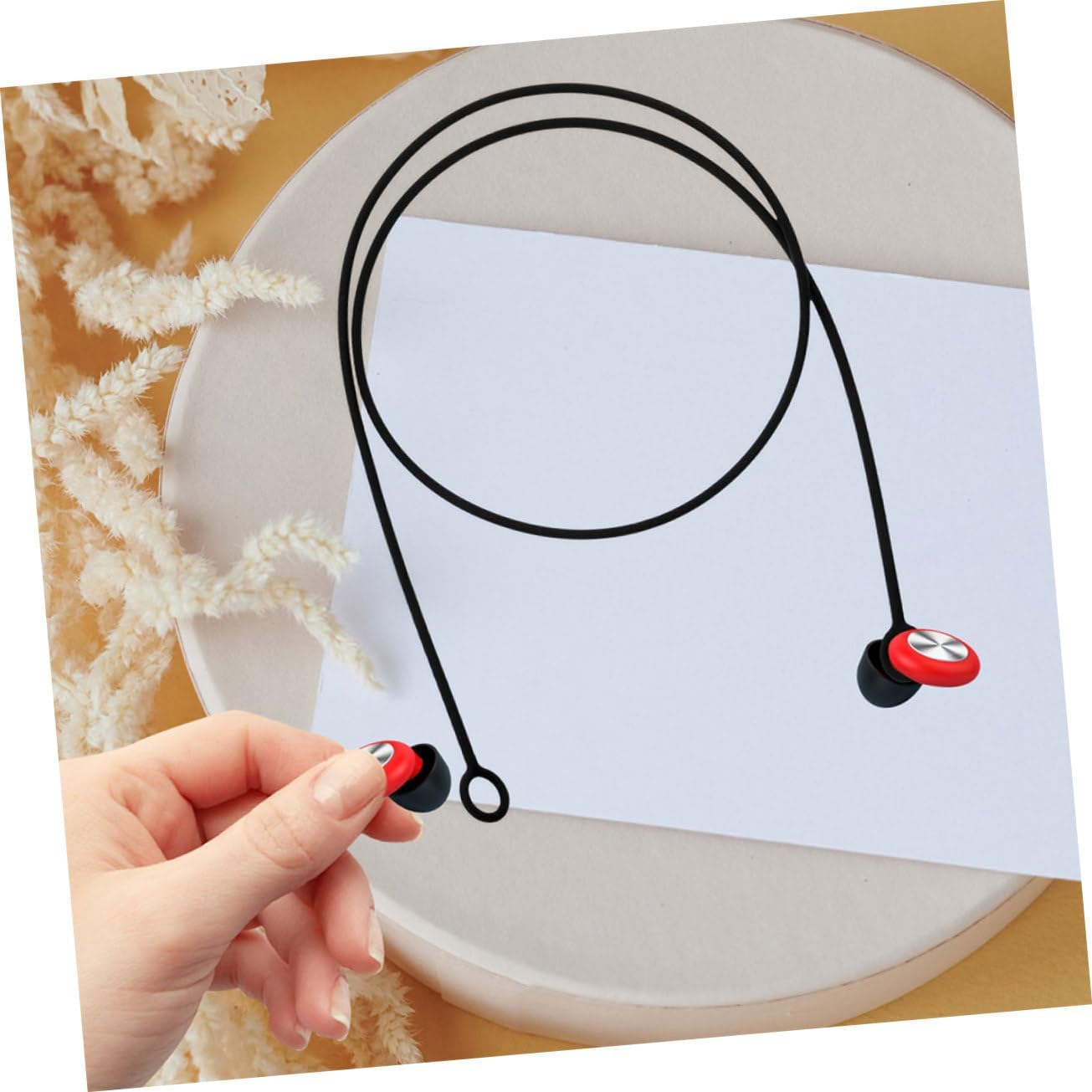 BRIGHTFUFU Earbud Lanyard Strap Portable Detachable Silicone Earbud Lanyard Prevents Loss Easy Carry for Replacement Strap image number 1