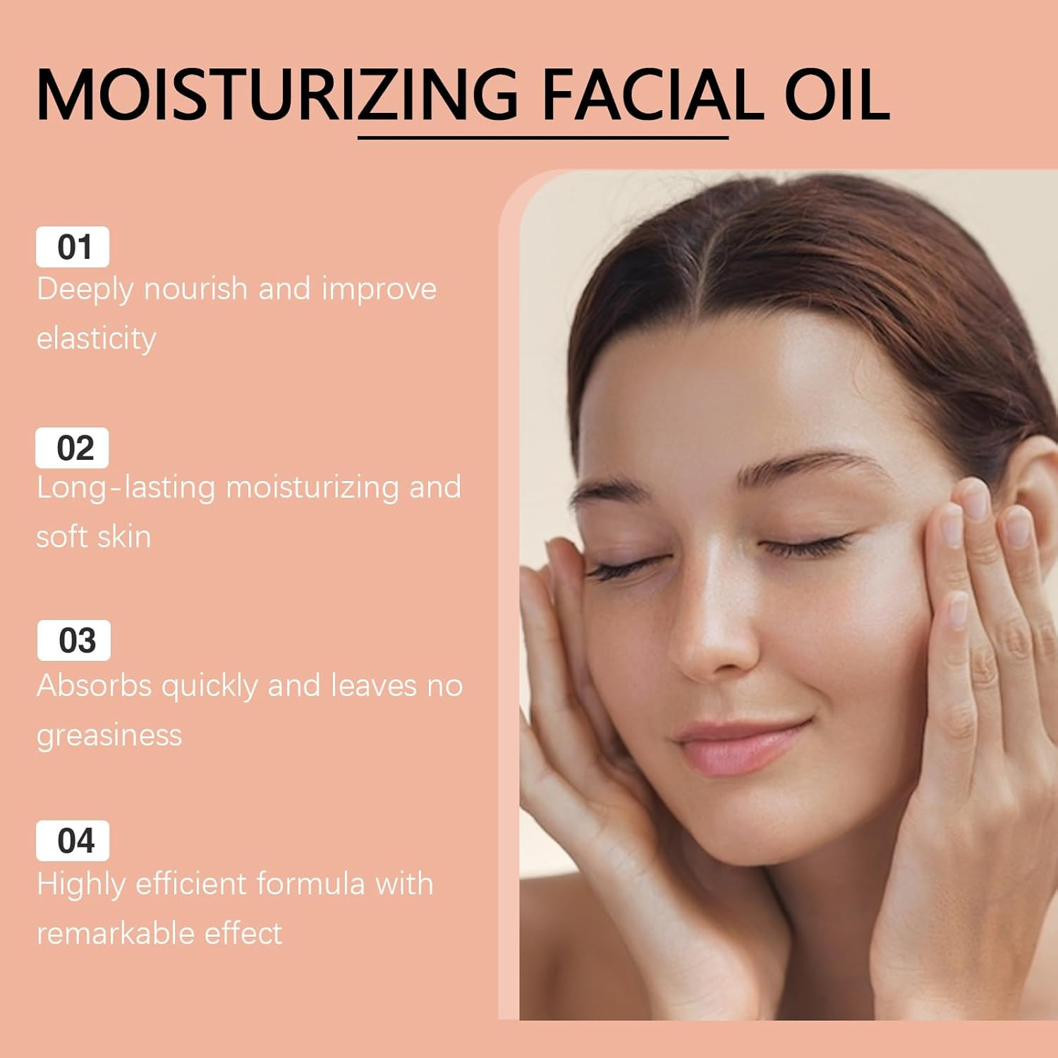 Paracress Facial Oil, 100% Organic anti Aging Face Oil, Wrinkle Reduction Moisturizing Serum, Hydrating Brightening Natural Oil for All Skin Types (2Pcs) - 4Pcs image number 3