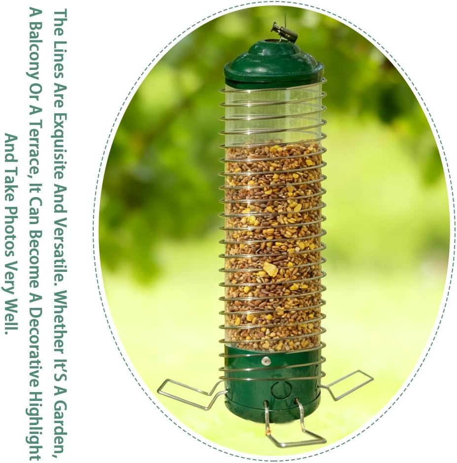 Wild Bird Feeder,Humming Bird Feeders,Birds Food Container,Garden Decoration,For outside Hanging,For Garden Yard Balcony outside Decoration,Easy to Use image number 6