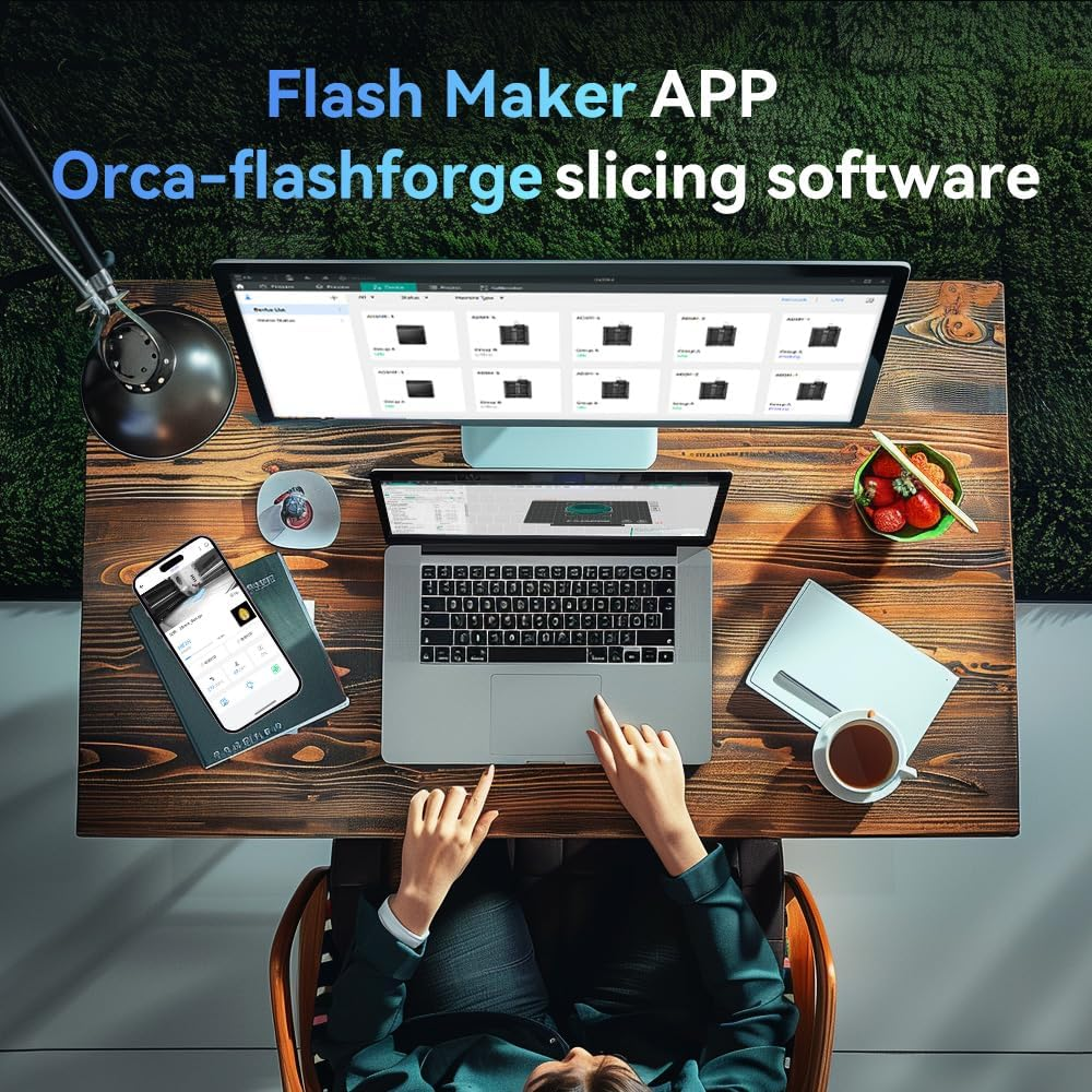 FLASHFORGE AD5M 3D Printer Fully Auto Calibration Print with 1-Click Max 600Mm/S Speed, All-Metal Corexy Structure Precise Printing, Easy-Maintenance Quick-Swap Nozzle, Print Size 220X220X220Mm image number 6