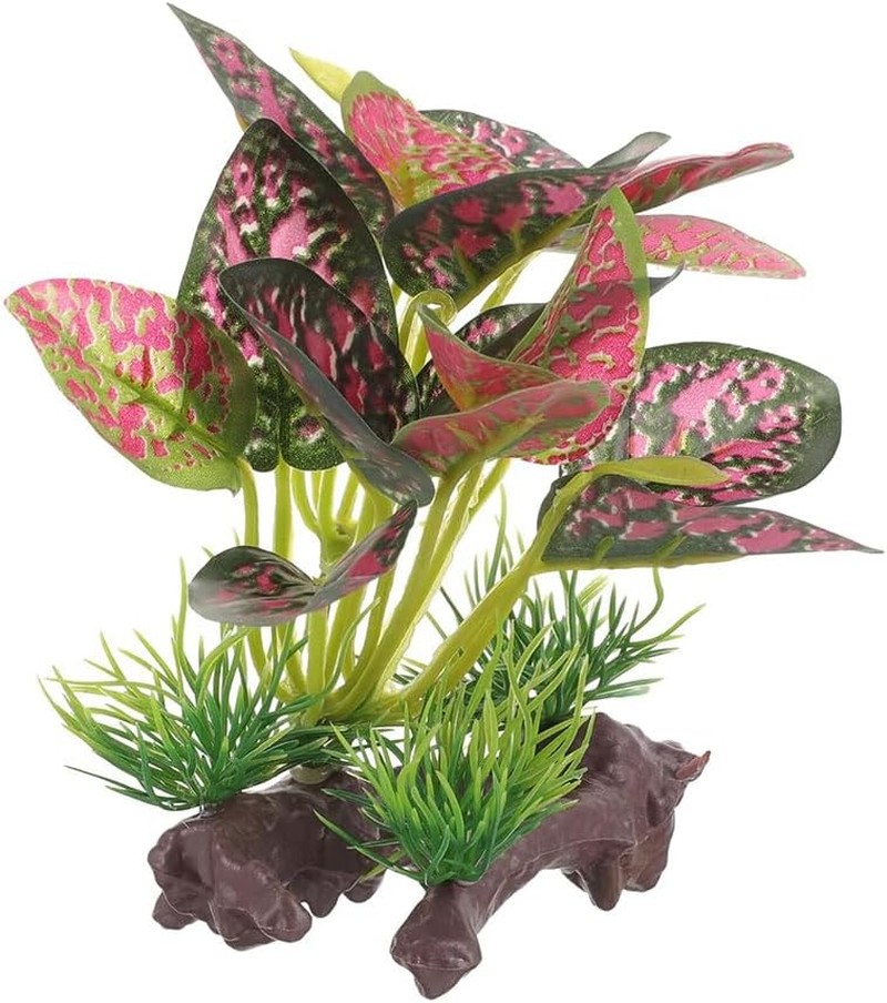 2 PCS NUZAMAS Plastic Aquarium Plants Artificial Plant Fish Tank Ornaments Sunken Wood Decorations Water Plants Wood Decorate Fake Aquatic Plants Fish Tank Decorations