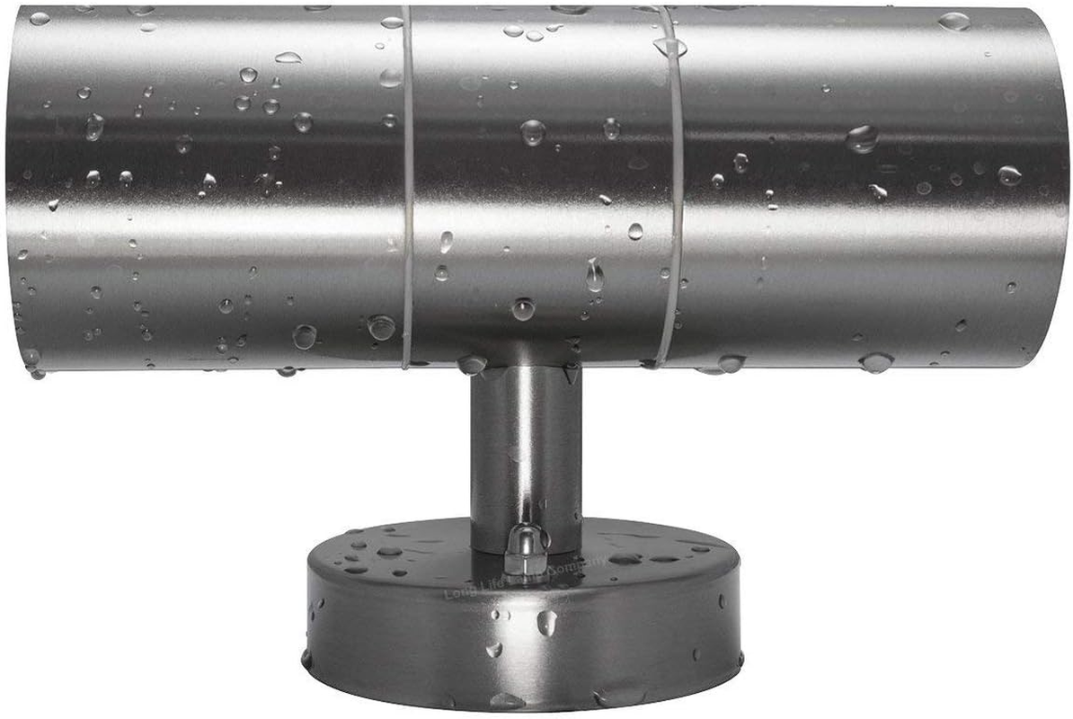 Modern Stainless Steel up down Double Wall Spot Light IP65 Outdoor Use GU10 (Pack of 4) image number 4