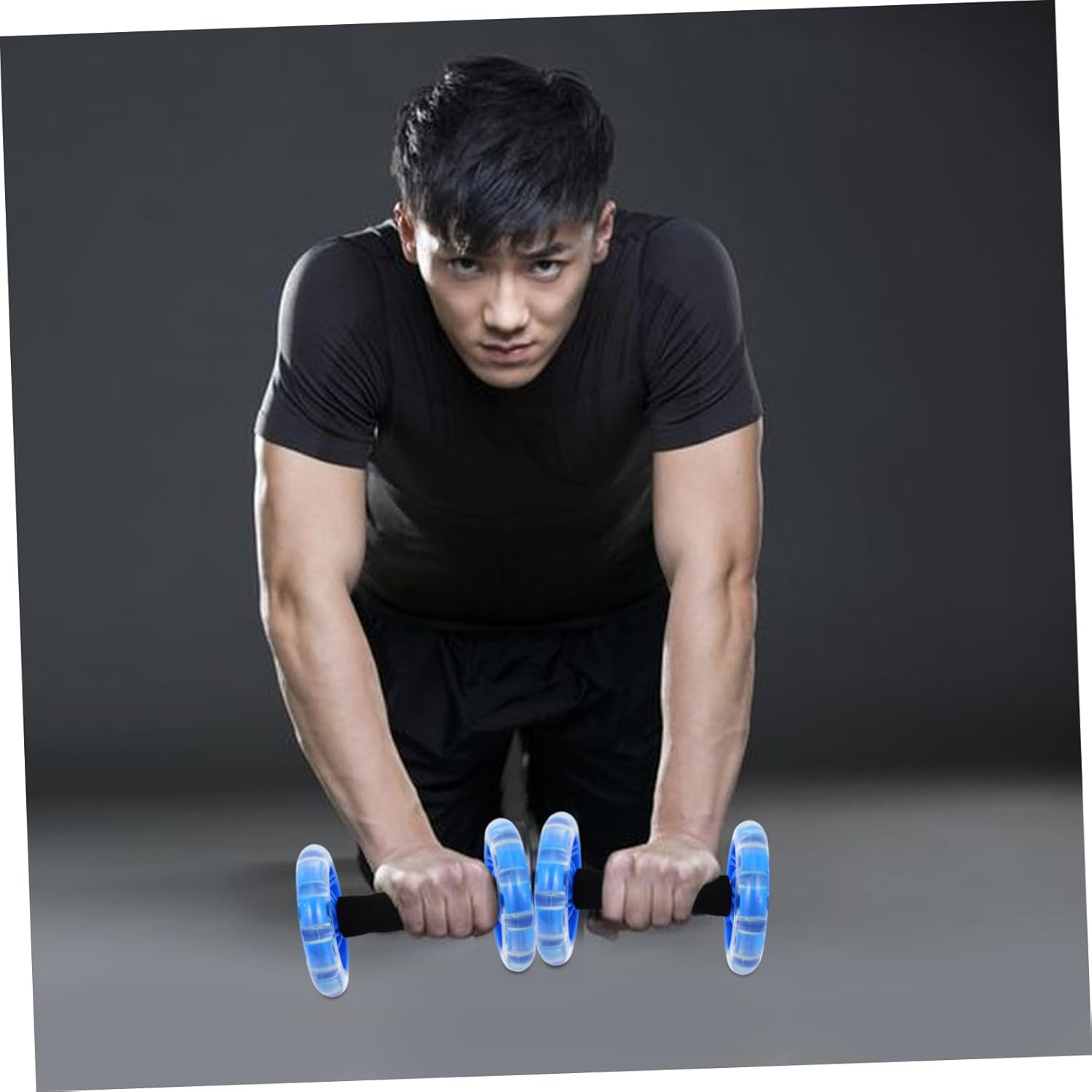 JOINPAYA Twin-Wheel Fitness Wheel for Core Strength Training Abdominal Exercise Machine Fitness Roller for Home Gym Use Helps in Tummy Control image number 1