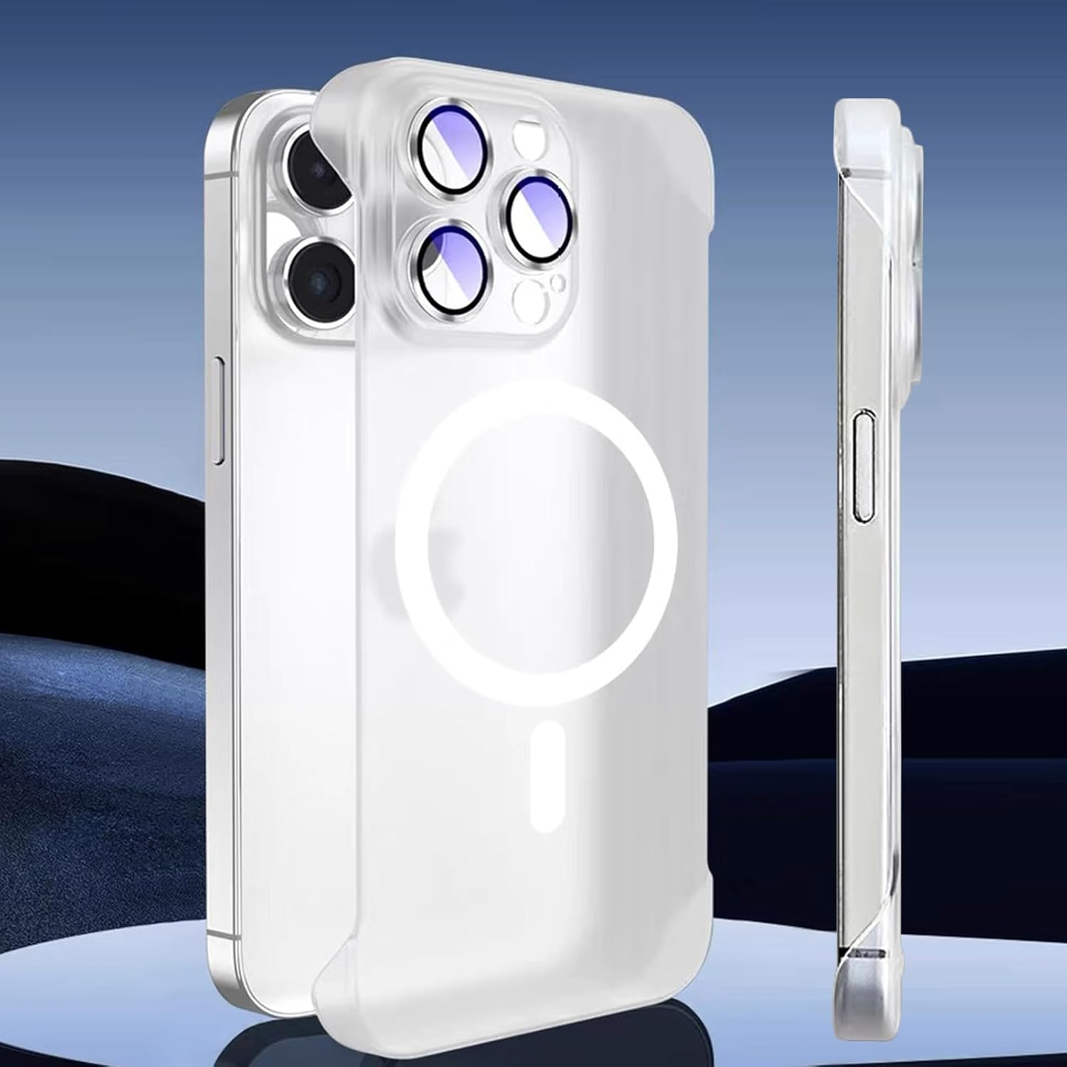 Iphone 13 Pro Case for Magsafe, No Transparent Edge, with Camera Lens Protector(Feel of Bare Metal) Magnetic Slim Protective Case for Iphone 13 Pro Cover 6.1 Inch image number 1