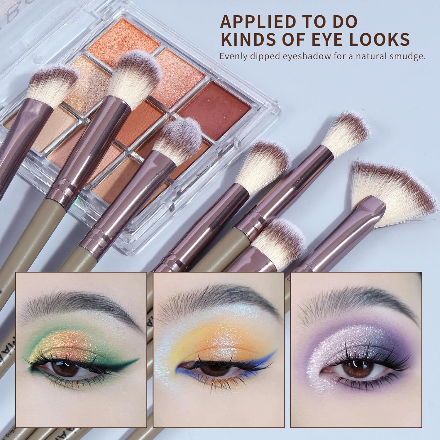 MAANGE Makeup Brushes, 30 Pcs Professional Makeup Brushes Set Premium Synthetic Face Foundation Powder Brush Kit Travel Makeup Brushes (Champagne) image number 3