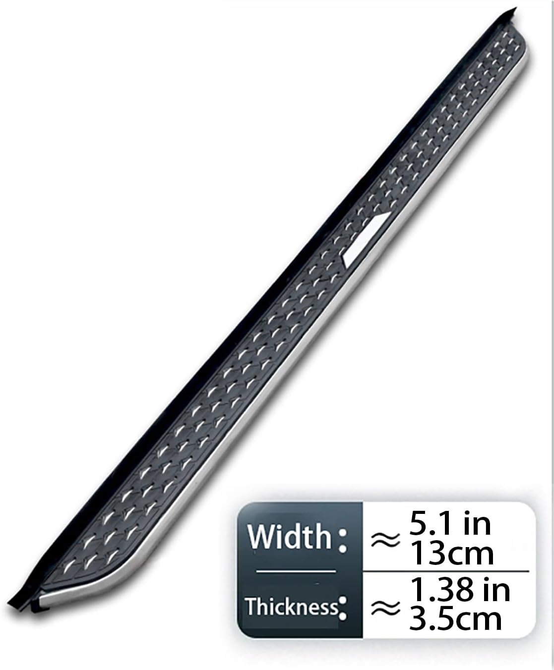 2 Pcs Side Step Running Board Nerfbar Fit for KGM Ssangyong Musso 2019-2026 Aluminium Pedal All Black Step Bars (With Bracket) image number 2