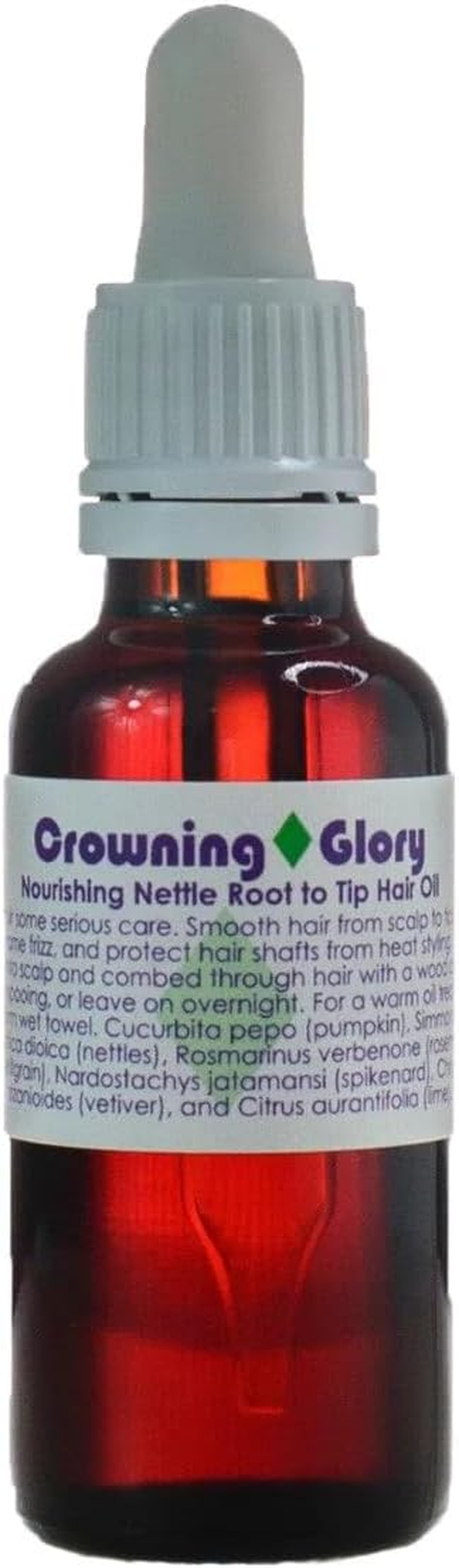 LIVING LIBATIONS - Organic Crowning Glory Nourishing Nettle Hair Oil | Natural, Wildcrafted, Vegan Clean Beauty (1 Fl Oz | 30 Ml) image number 1
